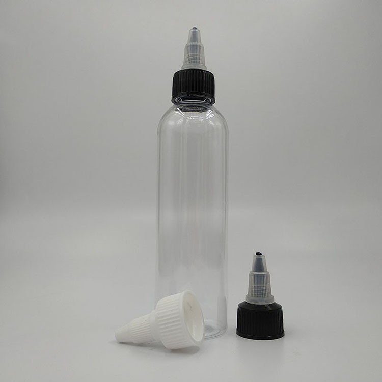 オーダーメイド 透明なプラスチックスクリュートップボトル オーダーメイドラベルパネルとスクリューネック仕上げ