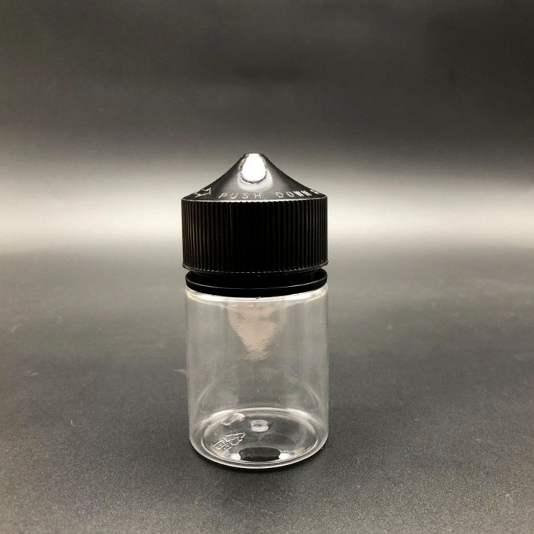 パーソナライズ可能な透明なPETE液体ボトル 10ml 15ml 30ml 60ml 80ml 100ml容量