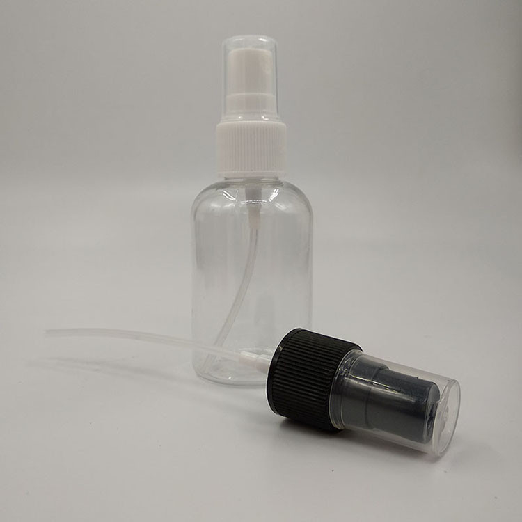 透明なPETプラスチックスプレーボトル 滑らかな表面容量 10ml 15ml 30ml 50ml 60m 70ml 100ml 200ml 500ml