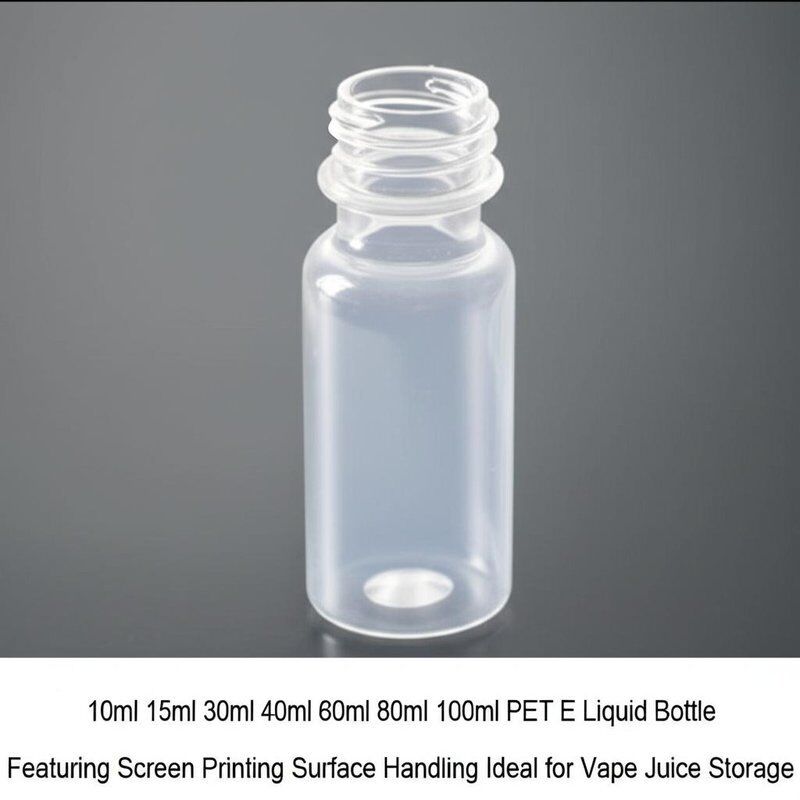 10ml 15ml 30ml 40ml 60ml 80ml 100ml PET E液体ボトル 画面印刷 表面処理 蒸気液の保管に最適