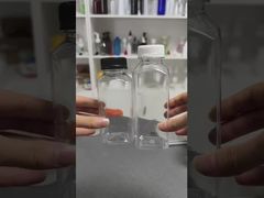 キャップ付きプラスチックジュースボトル 透明ドリンク容器 蓋付きドリンク用