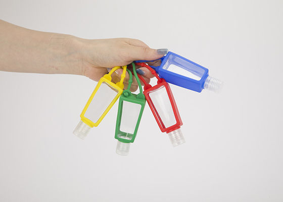 30ml PET Small Antibacterial Hand Sanitizer Gel Bottle With Silicone Gel Trapezoidal